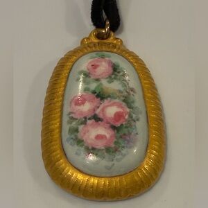 Porcelain E Cueni Signed Pendant